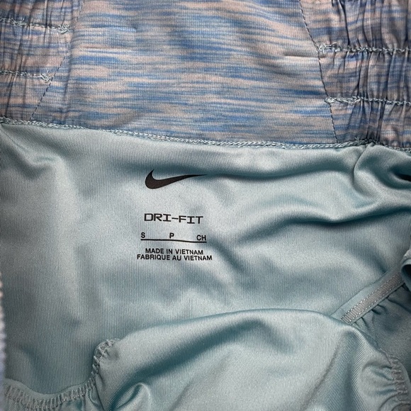 Nike Women’s One Dri-Fit Mid-Rise 3” Brief Lined Blue SpaceDye Shorts Sz S NWT - Picture 5 of 7